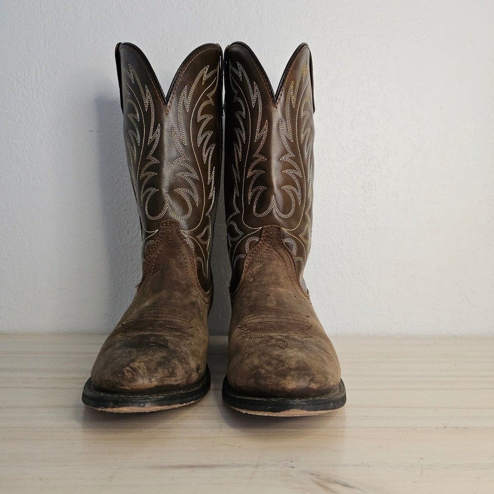 Laredo Womens Brown Leather Western Cowboy Boots 8M Lea Vamp Fox 5742 - Picture 2 of 14